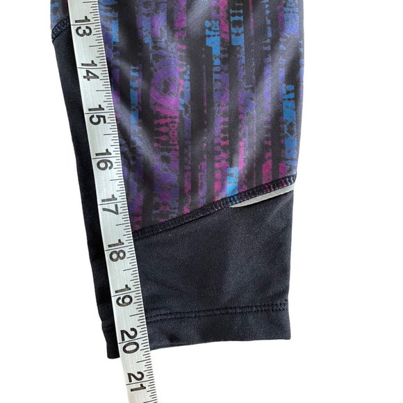 Prana‎ Tatum Capri Leggings Kaleidoscope Purple Black Reflective Cropped Small - Picture 9 of 10